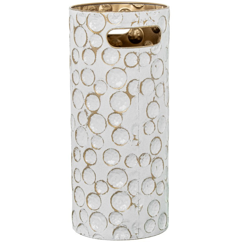 Paragüero Metal Blanco/oro Ø20x45cm