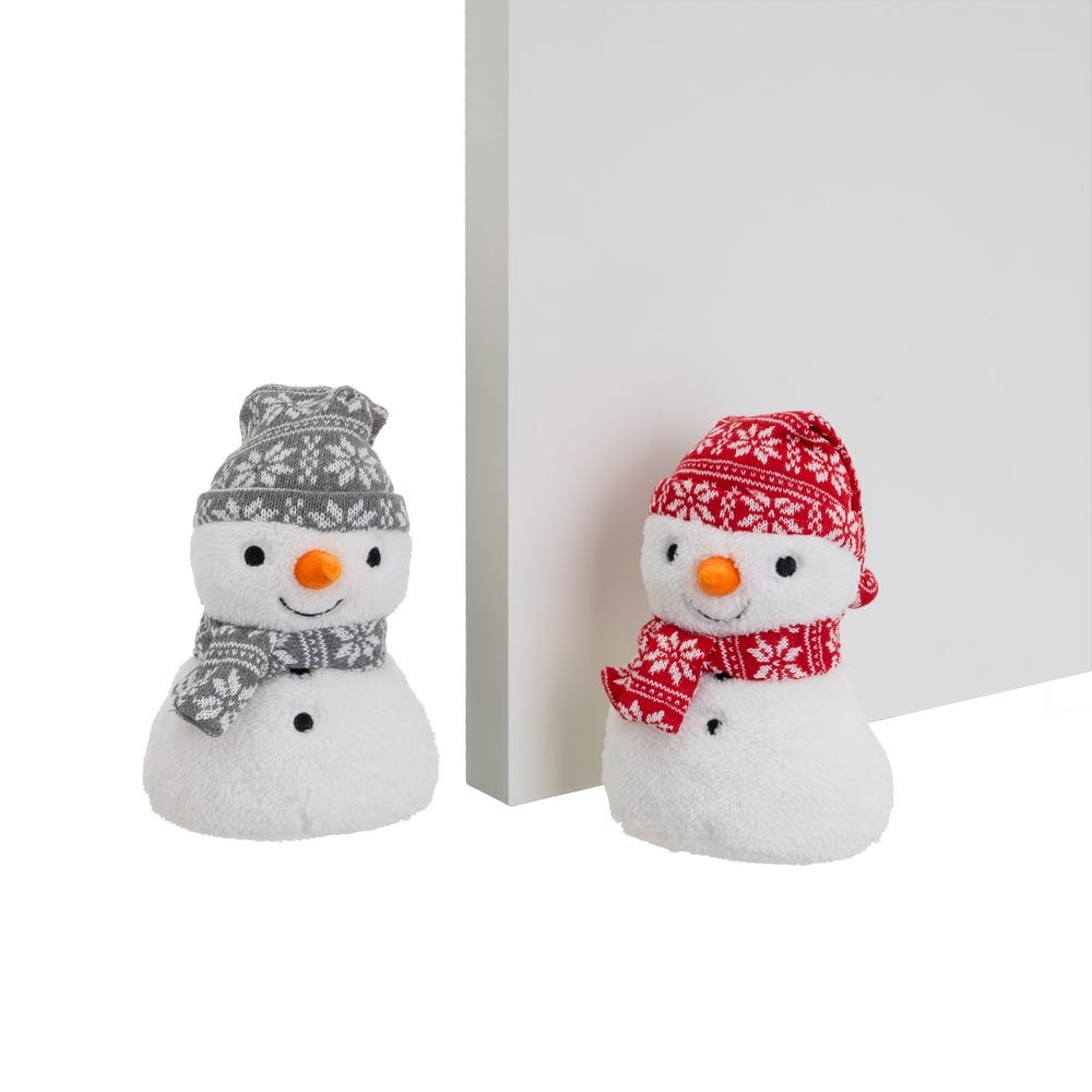 TOPE PUERTA MUÑECO NIEVE 2/C TELA-ARENA 15 X 13 X 25 CM