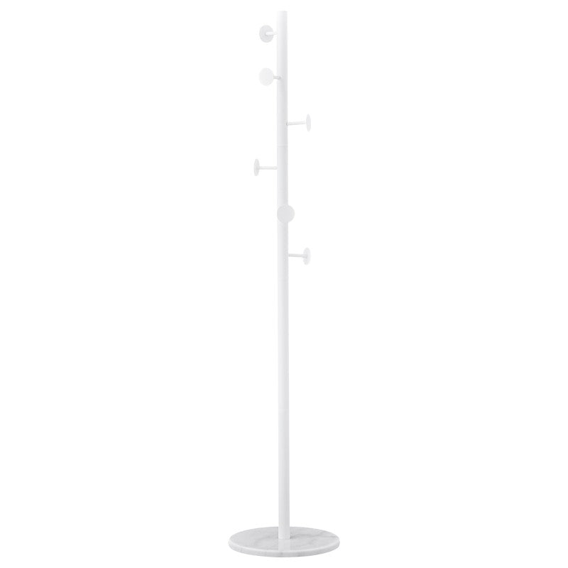 Perchero Metal Blanco Base Marmol Ø37x175cm