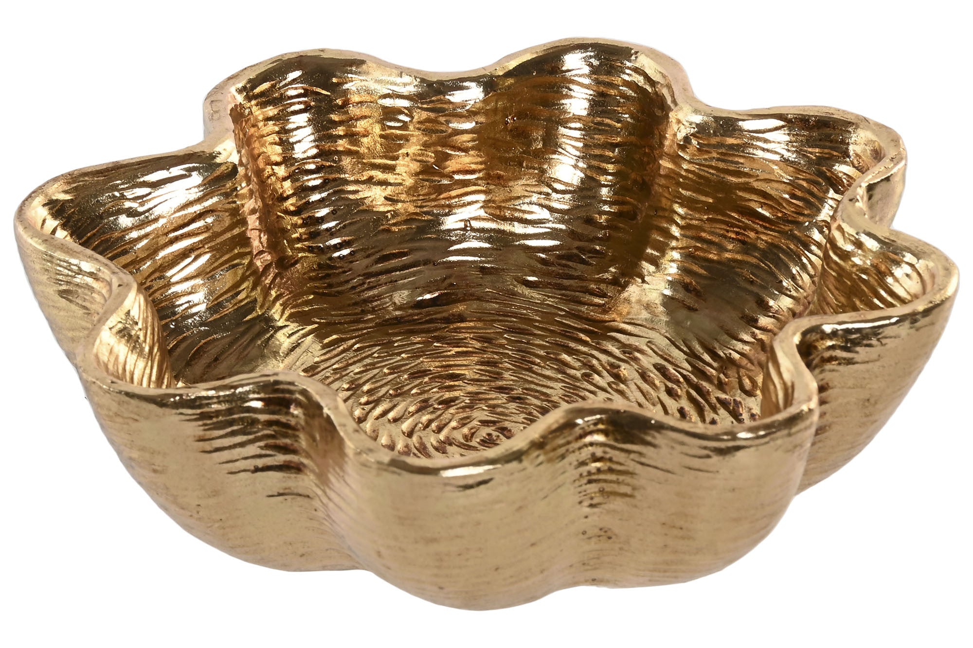 BANDEJA VACIABOLSILLOS RESINA 20X20X6,5 DORADO