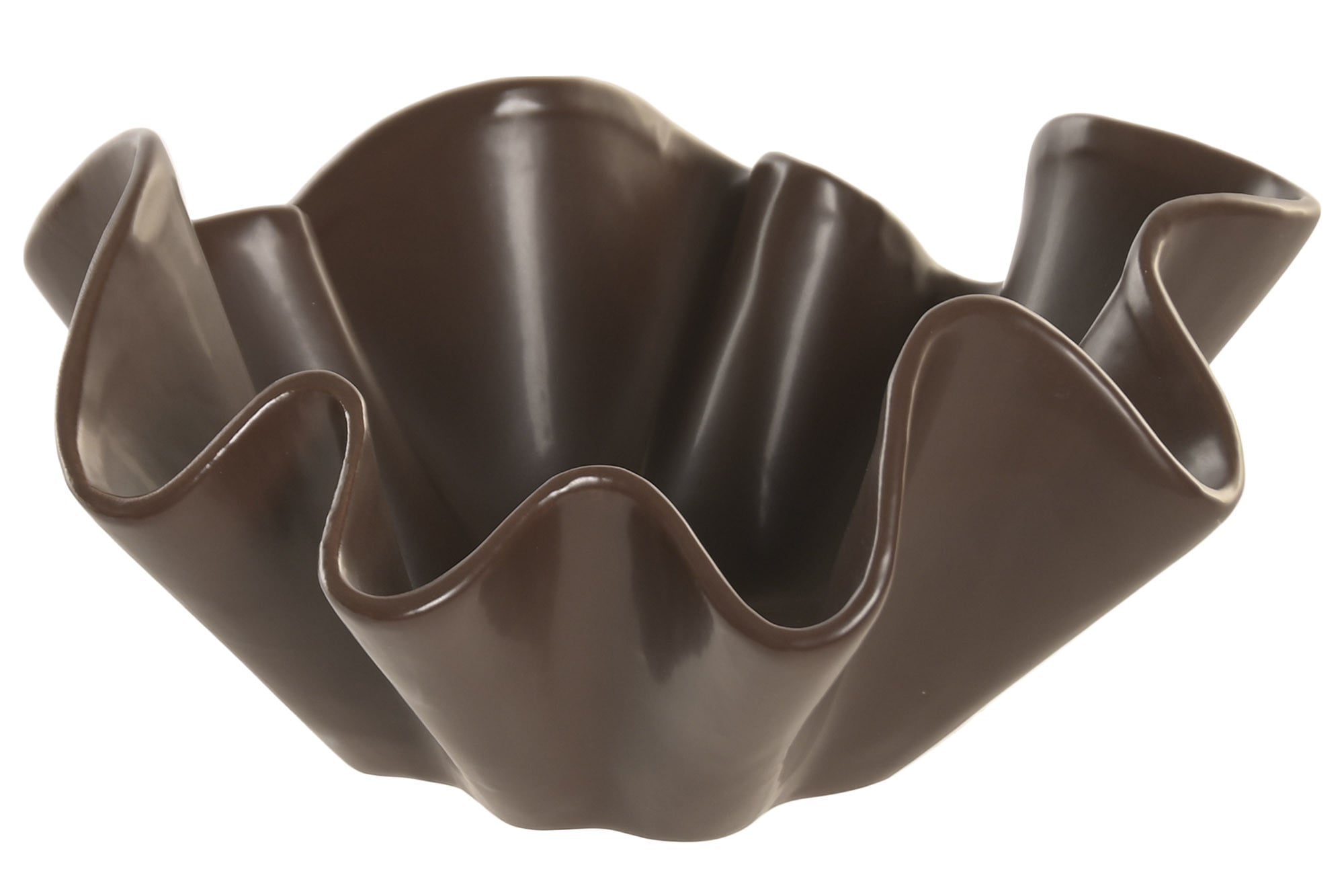 CENTRO MESA CERAMICA 30X30X14,5 MARRON