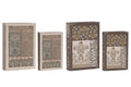 CAJA LIBRO SET 2 PU MDF 21X7X30 ETNICO 2 SURT.