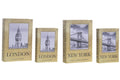 CAJA LIBRO SET 2 PU MDF 21X7X30 CIUDAD 2 SURT.