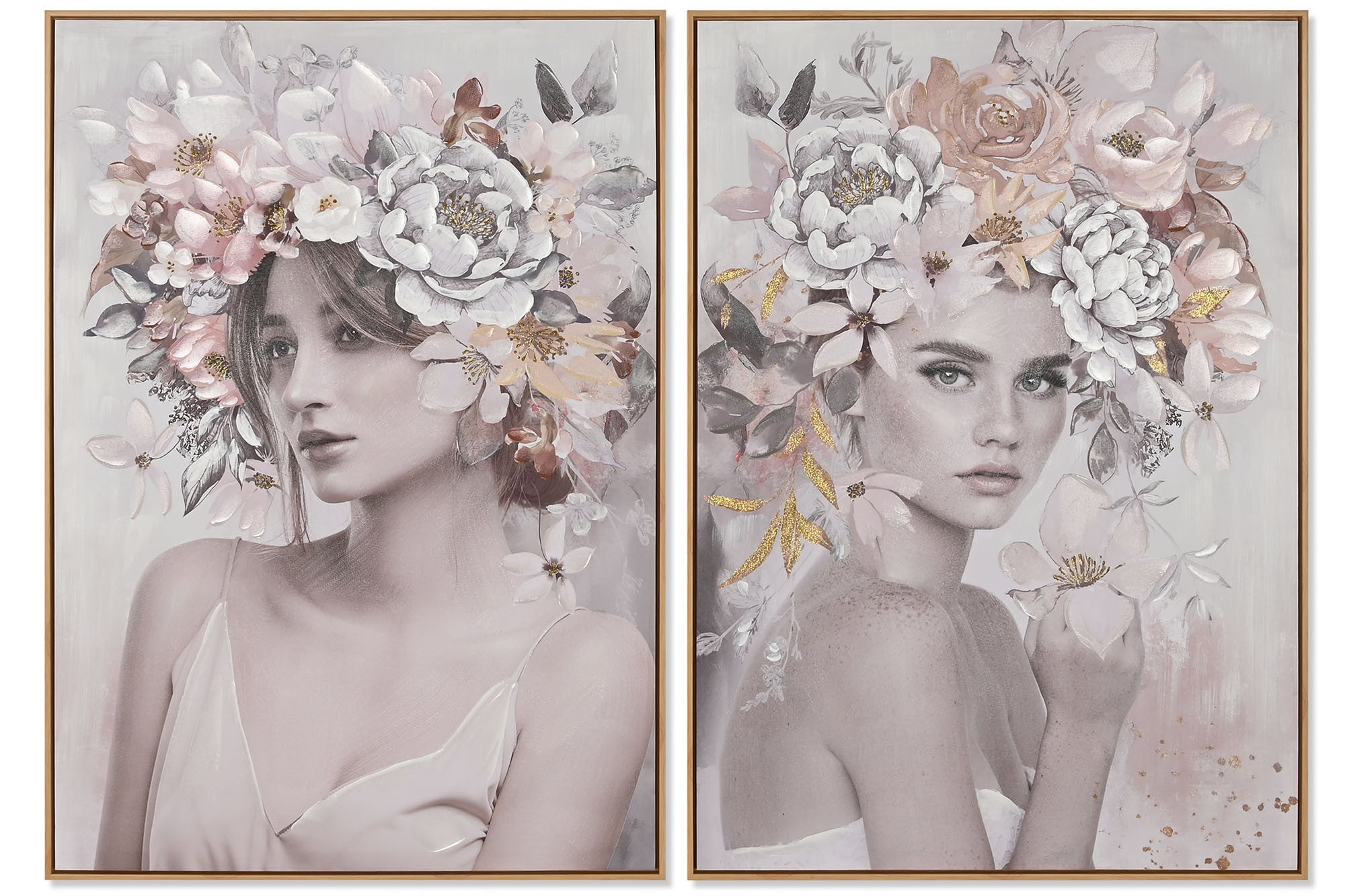 CUADRO LIENZO PS 70X3,5X100 CHICA FLORES 2 SURT.