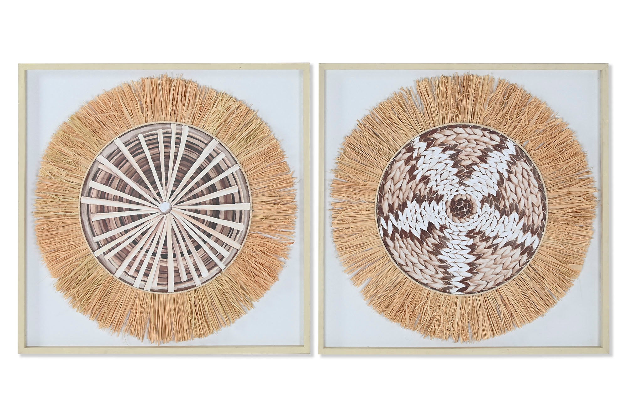 CUADRO YUTE PINO 60X3X60 BOHO 3D 2 SURT.
