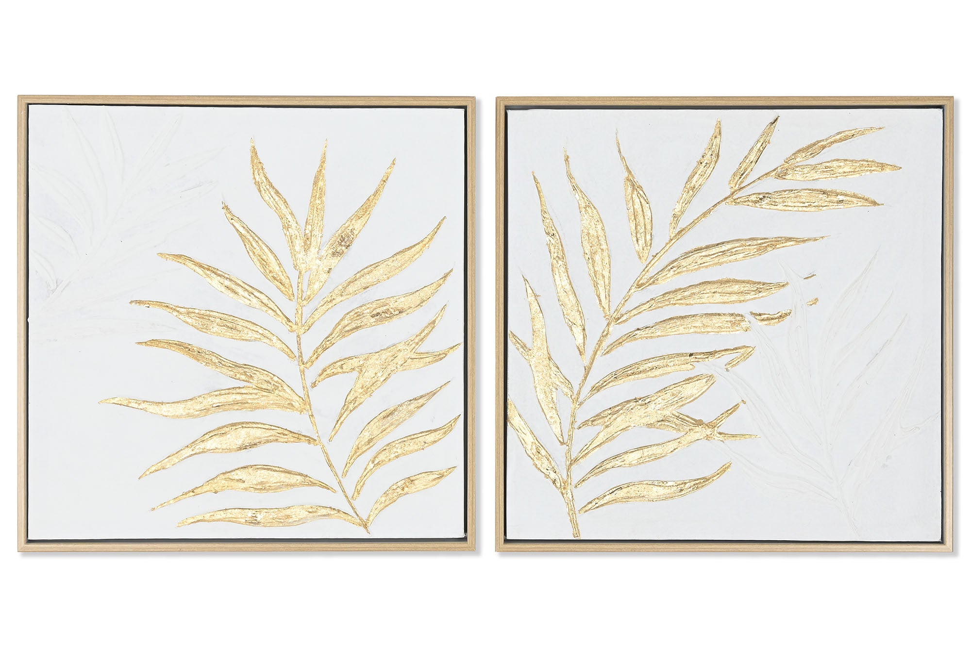 CUADRO LIENZO MDF 42X4X42 HOJAS 2 SURT.
