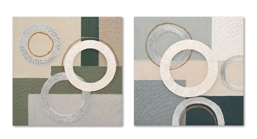 CUADRO LIENZO MDF 80X3X80 ABSTRACTO 2 SURT.