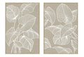 CUADRO LIENZO PS 63X4X92,5 HOJAS 3D 2 SURT.