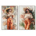 CUADRO LIENZO PS 82X4X122 CHICA SOMBRERO 2 SURT.