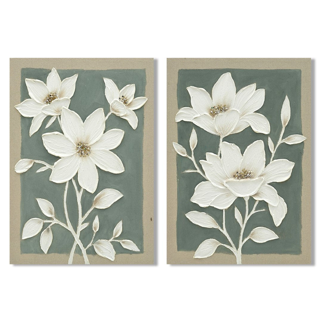 CUADRO LIENZO MDF 60X3X80 FLORES 2 SURT.