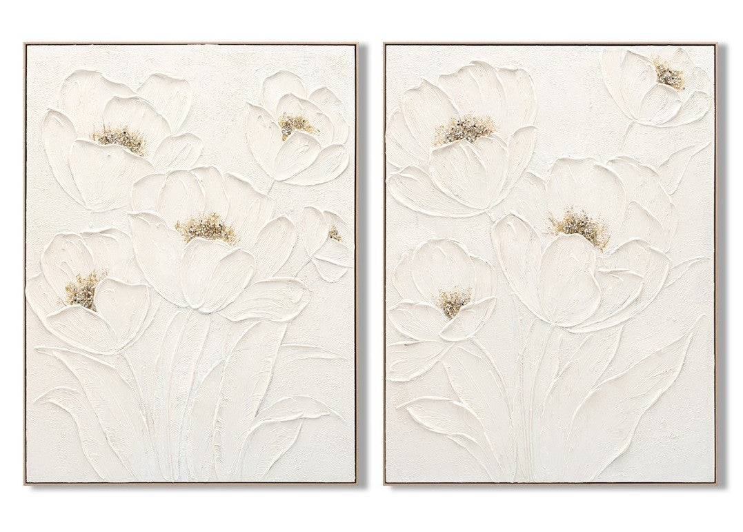 CUADRO LIENZO MDF 92X4,5X122 FLORES 2 SURT.
