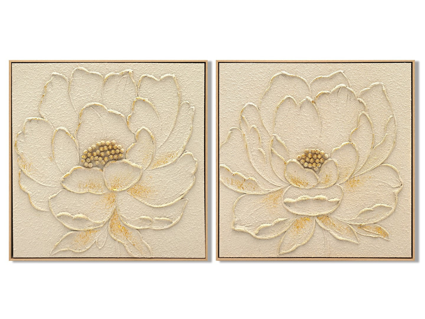 CUADRO LIENZO MDF 62X4,5X62 FLOR 2 SURT.