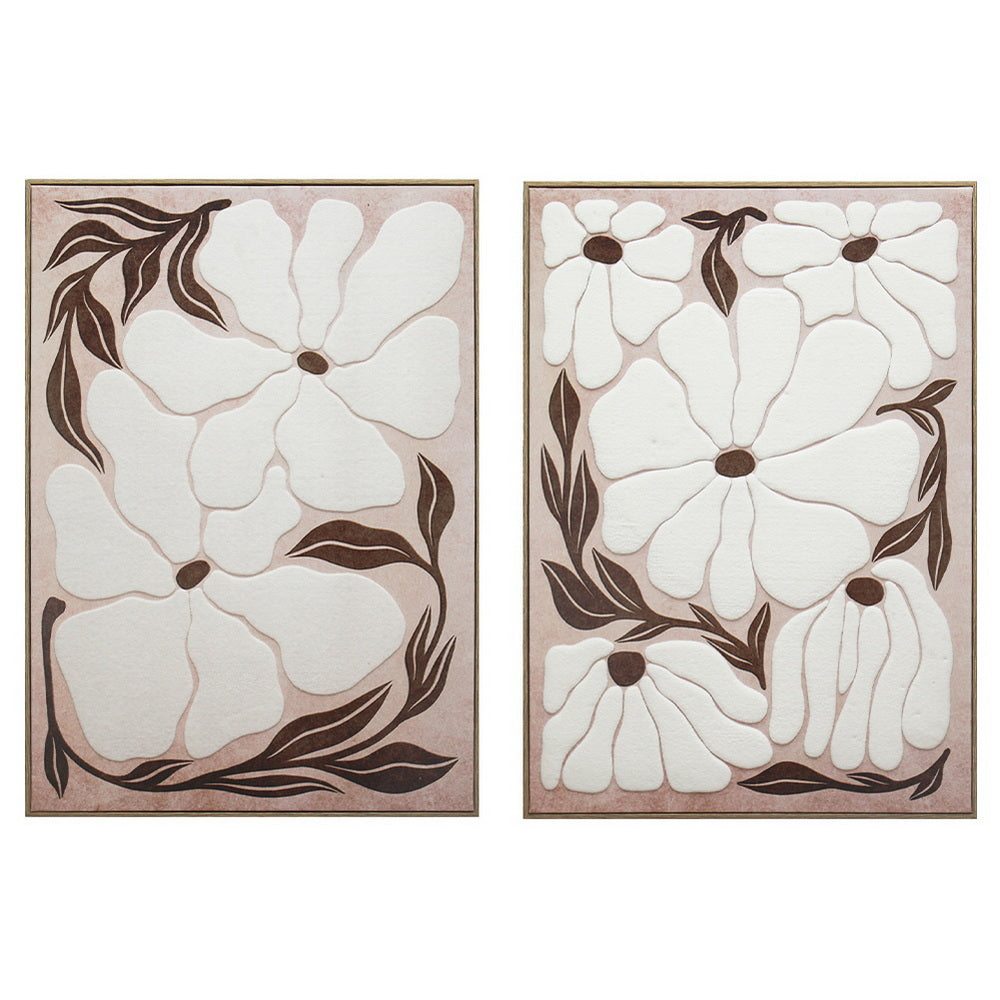 CUADRO LIENZO POLIESTER 50X3X70 FLORES 2 SURT.