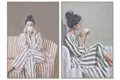 CUADRO LIENZO 82X3,5X122 CHICA TAZA RAYAS 2 SURT.
