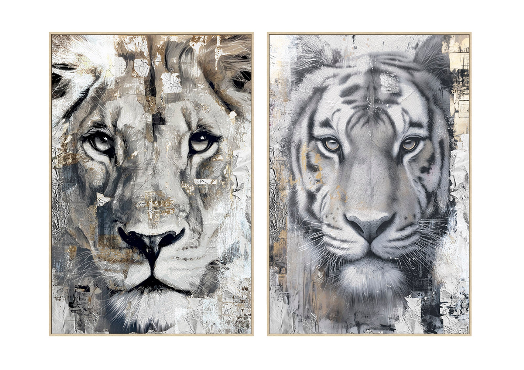 CUADRO LIENZO PS 83X4,5X123 LEON TIGRE 2 SURT.