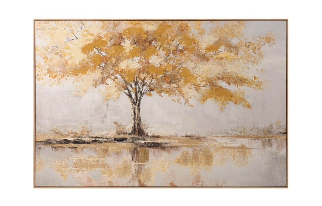 CUADRO LIENZO PS 150X4,4X100 ARBOL PINTADO MANO