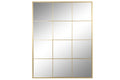 ESPEJO HIERRO CRISTAL 90X2X120 VENTANA DORADO