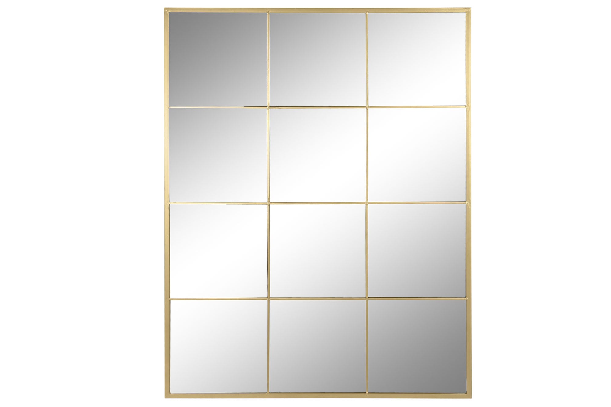 ESPEJO HIERRO CRISTAL 90X2X120 VENTANA DORADO