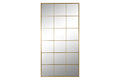 ESPEJO HIERRO CRISTAL 90X2X180 VENTANA DORADO