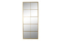 ESPEJO HIERRO CRISTAL 60X2X150 VENTANA DORADO