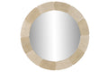 ESPEJO RESINA CRISTAL 90X3X90 SIMIL PIEDRA BEIGE