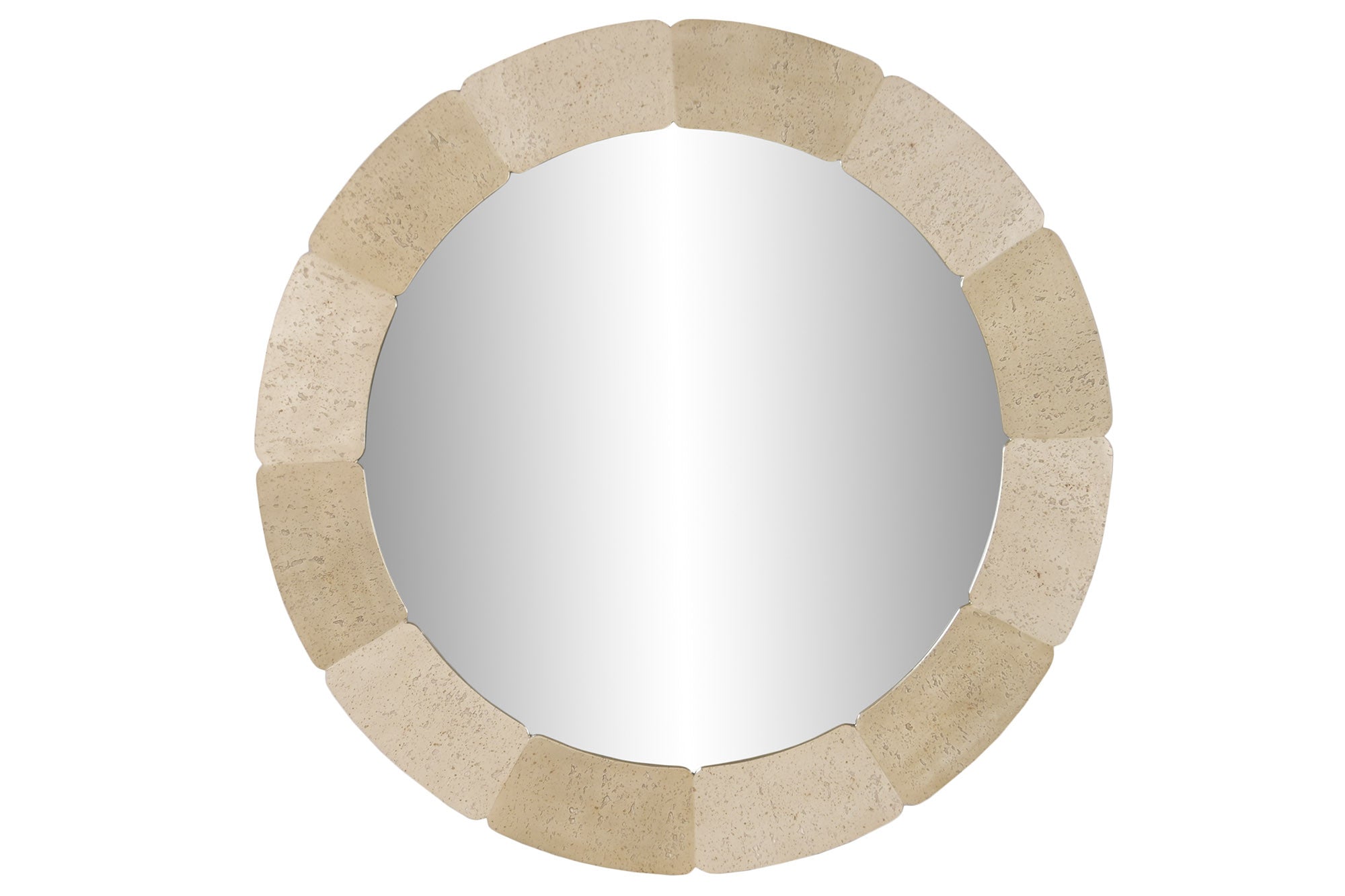 ESPEJO RESINA CRISTAL 90X3X90 SIMIL PIEDRA BEIGE