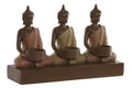 PORTAVELA RESINA 28X8,5X17 3 VELAS BUDA CORAL
