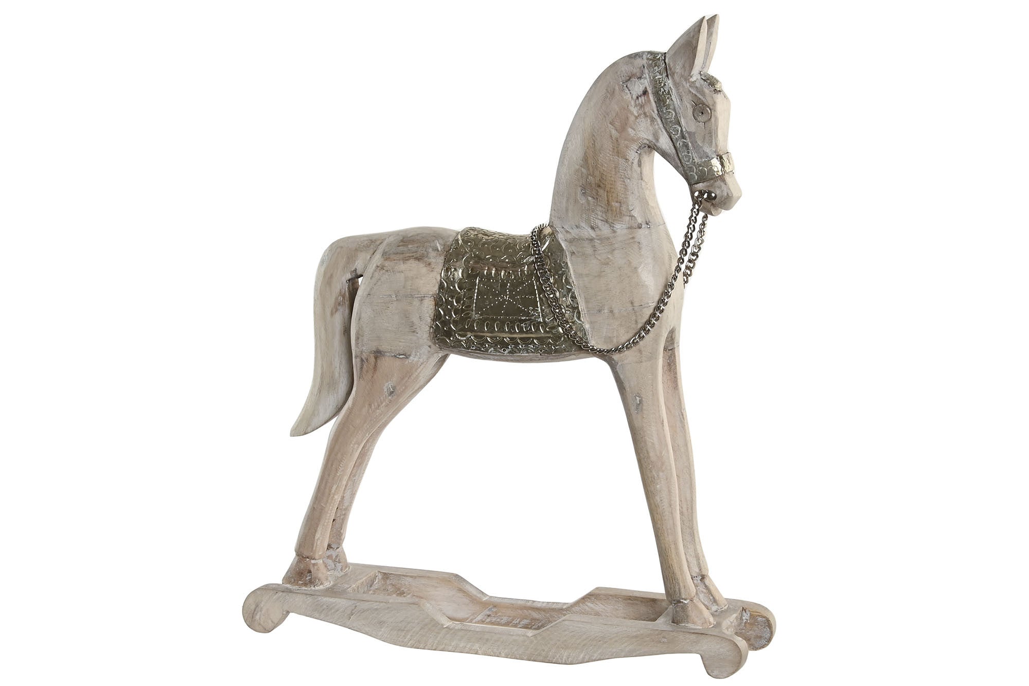 FIGURA MANGO METAL 38X10X47 CABALLO NATURAL