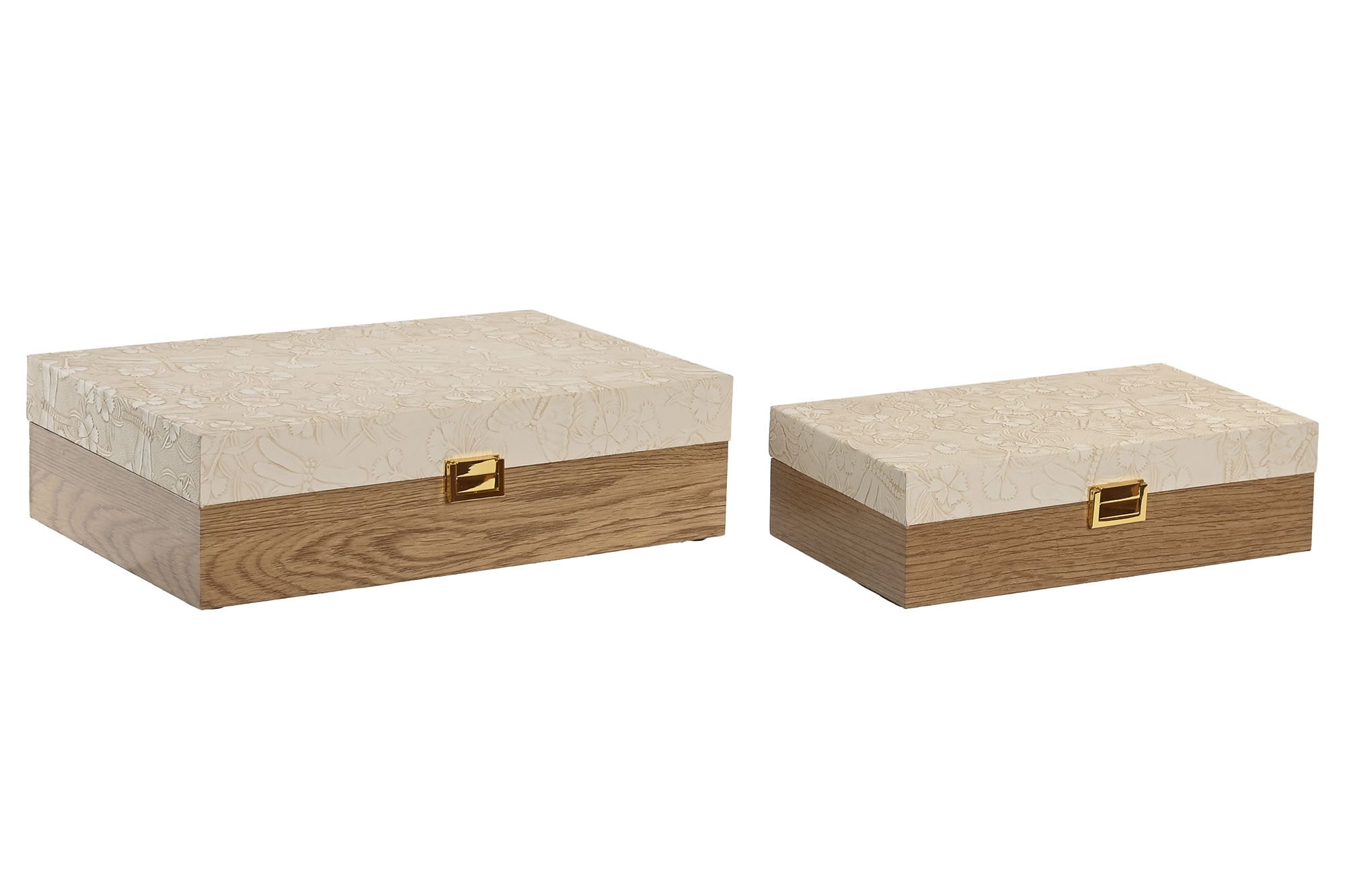 CAJA SET 2 MADERA 36X23X10,3 BLANCO