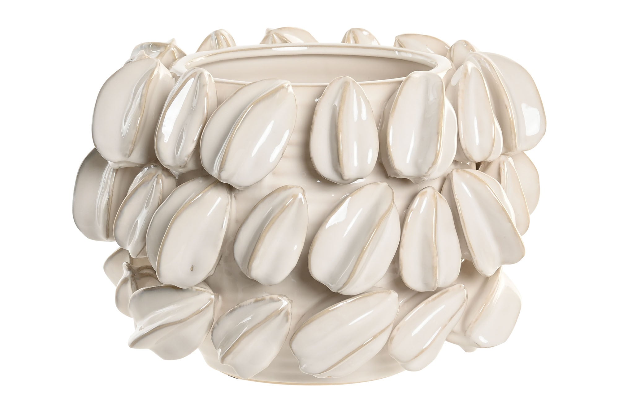 CENTRO MESA GRES 30X30X19 CARAMBOLA BLANCO
