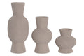 JARRON SET 3 GRES 10X10X24 RUGOSO MARRON CLARO