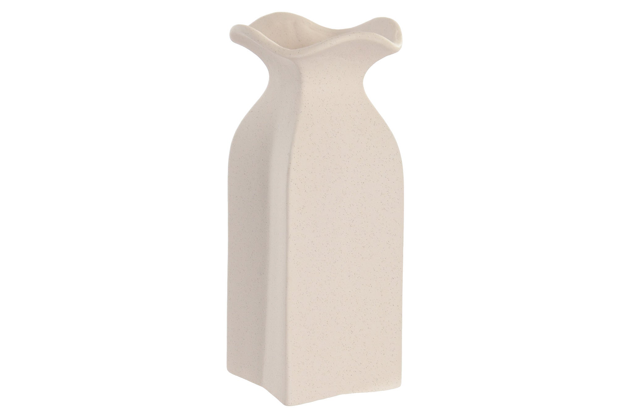 JARRON GRES 13X13X28 RUGOSO BLANCO