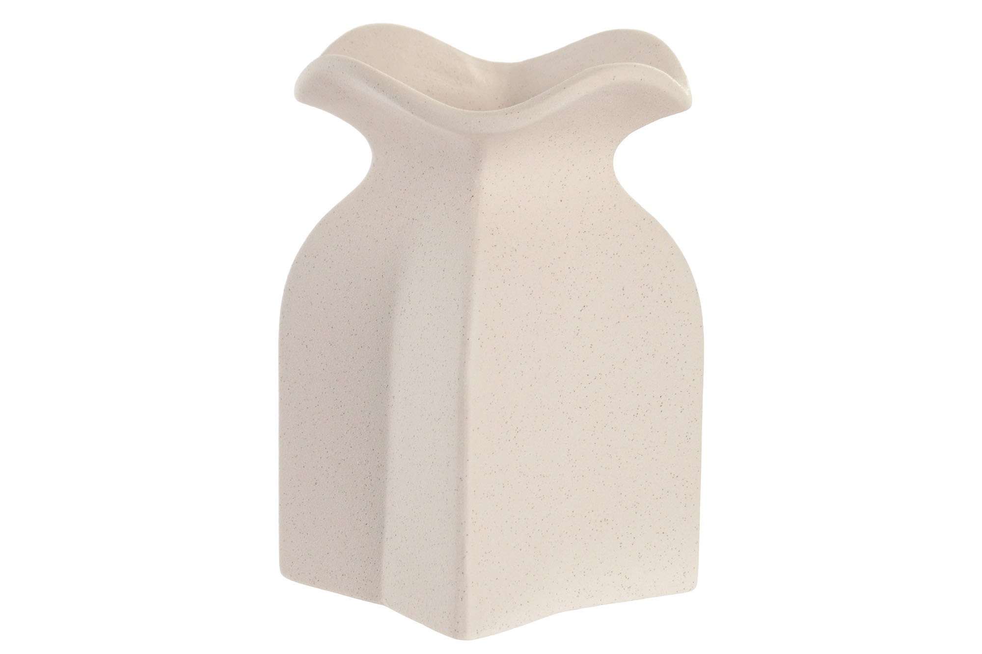 JARRON GRES 12X12X18 RUGOSO BLANCO