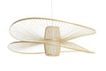 LAMPARA TECHO BAMBU POLIESTER 100X100X32 NATURAL