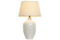 LAMPARA SOBREMESA PORCELANA ALGODON 40X40X64 HOJAS