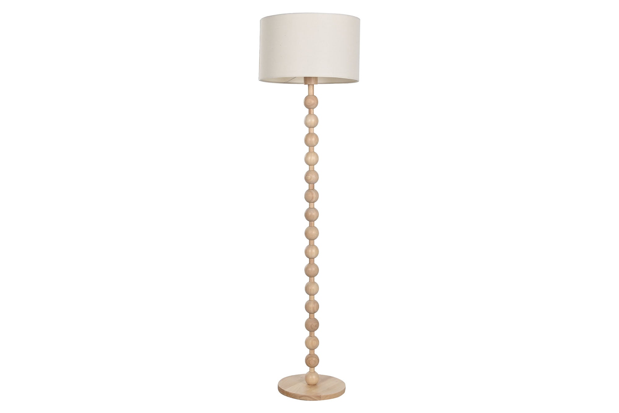 LAMPARA PIE HEVEA / RUBBERWOOD 40X40X150 BOLAS