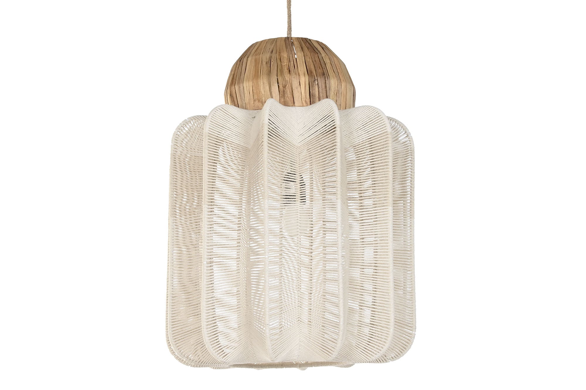 LAMPARA TECHO ALGODON SEAGRASS 38X38X52 NATURAL