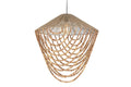 LAMPARA TECHO YUTE MADERA 67X67X70 CUENTAS NATURAL