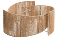 PANTALLA FIBRA METAL 48X45X22 NATURAL MARRON