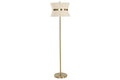 LAMPARA PIE METAL HILO 40X40X157 DORADO