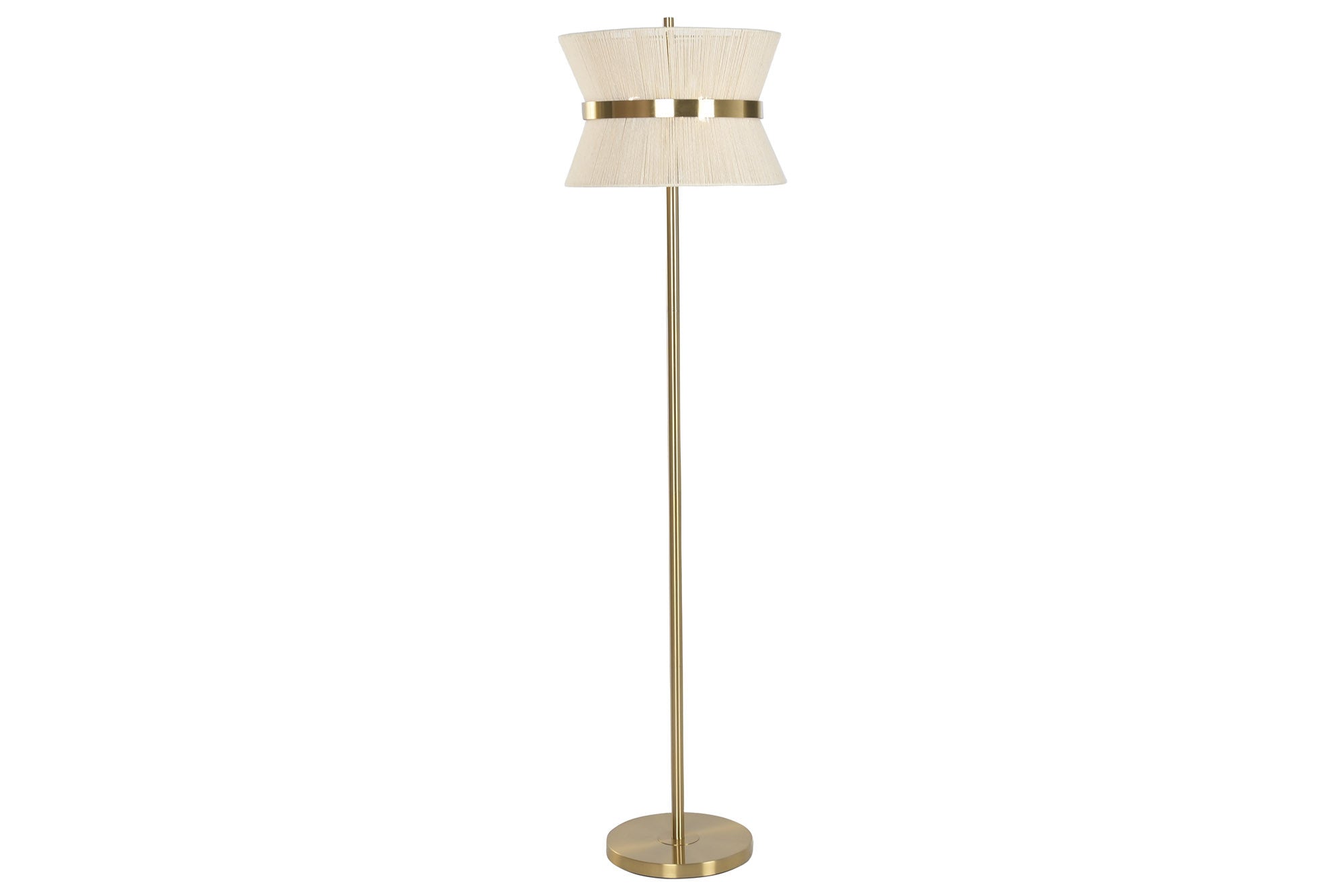 LAMPARA PIE METAL HILO 40X40X157 DORADO