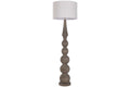LAMPARA PIE MANGO LINO 50X50X171 MARRON