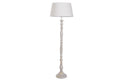 LAMPARA PIE MANGO LINO 40X40X165 DESGASTADO BLANCO