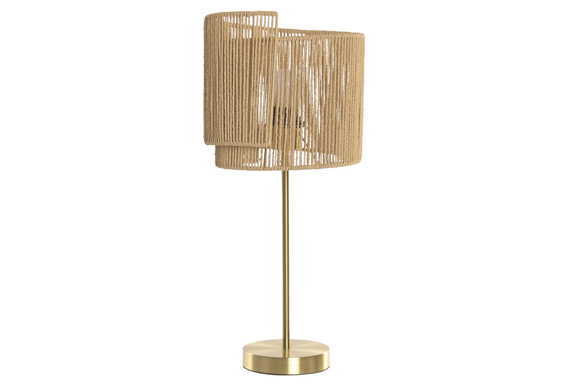 LAMPARA SOBREMESA FIBRA DE PAPEL 23X23X52 ESPIRAL