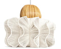 LAMPARA TECHO ALGODON FIBRA 53X53X38 BLANCO