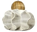 LAMPARA TECHO ALGODON FIBRA 30X30X30 BLANCO
