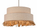 LAMPARA TECHO POLIESTER YUTE 50X50X150 BEIGE