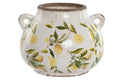 JARRON GRES 21X20X16 LIMONES AMARILLO