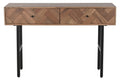 CONSOLA ACACIA METAL 120X40X78 MARRON