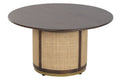 MESA CENTRO MANGO FIBRA 85X85X47 MARRON OSCURO